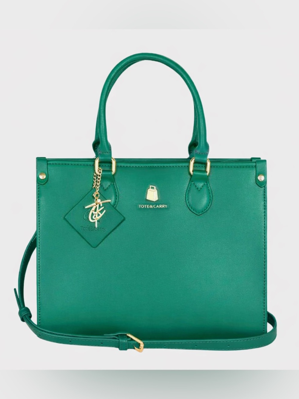 Tote & Carry Jade Green Structured Handbag